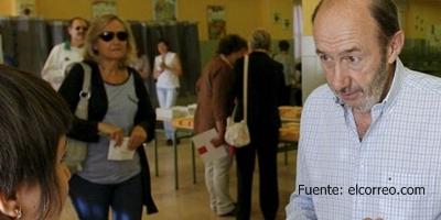 Rubalcaba votó a las 9:30 en Majadahonda Rubalcaba votó a las 9:30 en Majadahonda
