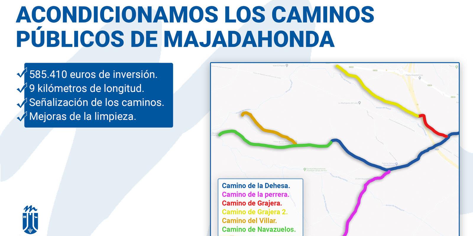 Majadahonda acondicionará cinco caminos públicos Majadahonda acondicionará cinco caminos públicos