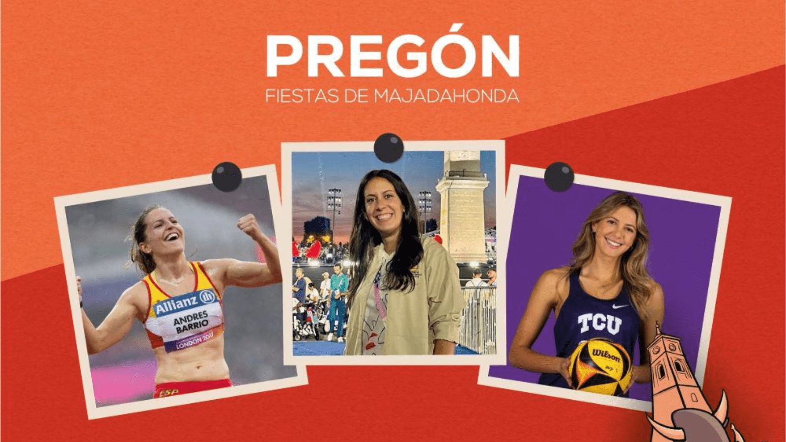 Tres deportistas darán el pregón de las fiestas de Majadahonda Tres deportistas darán el pregón de las fiestas de Majadahonda