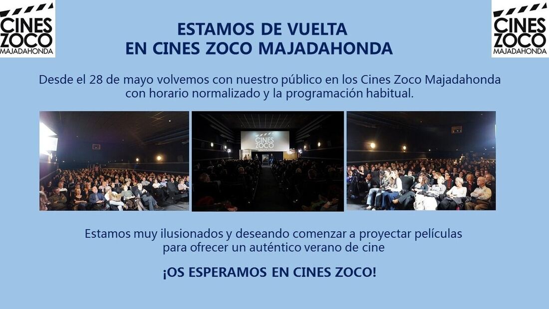 Los cines Zoco Majadahonda anuncian su reapertura