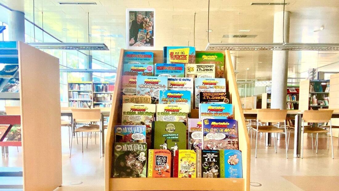 Majadahonda rinde homenaje a Francisco Ibáñez con una muestra de su obra en la biblioteca municipal