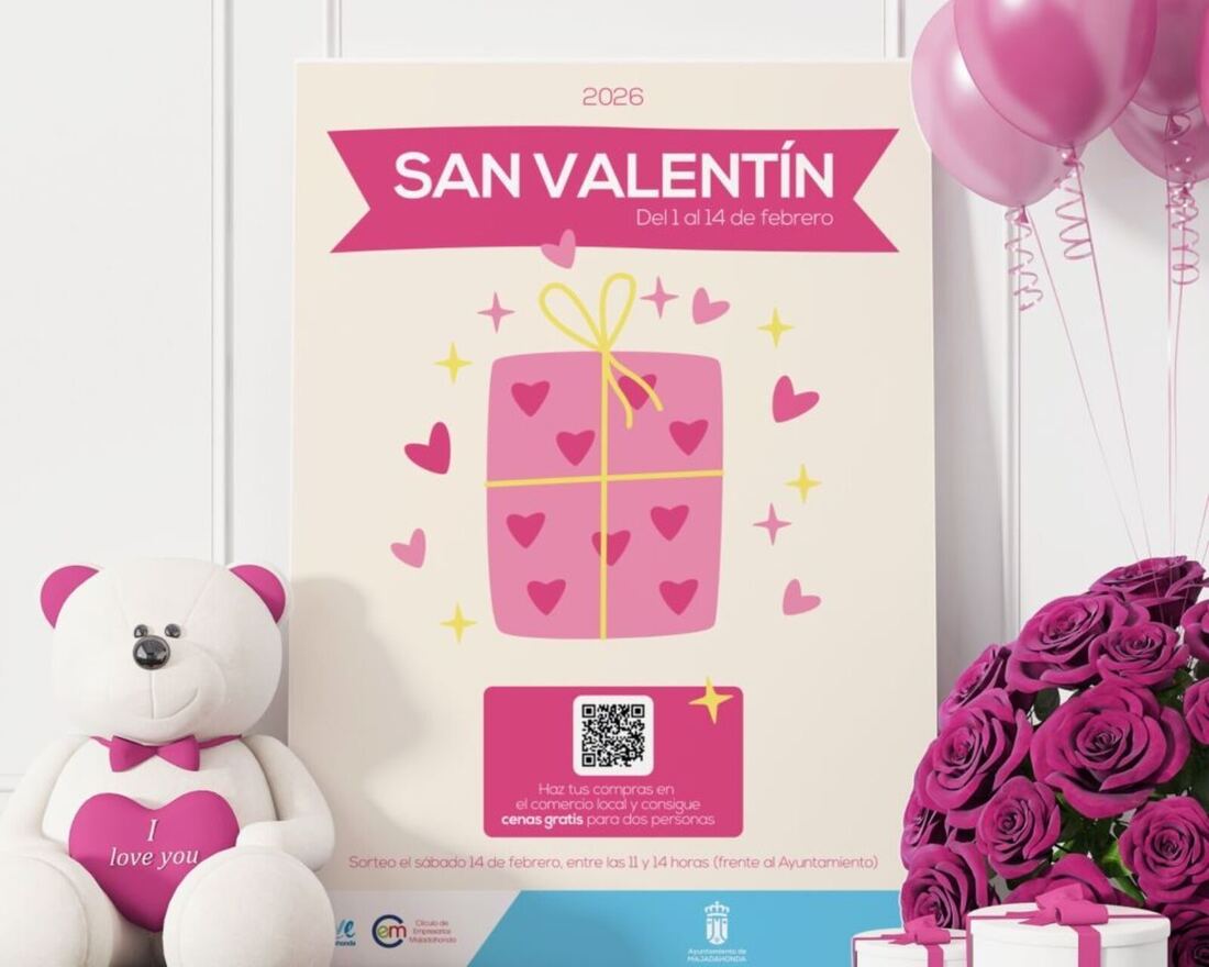 Majadahonda celebrará San Valentín el 14 de febrero con sorteos, flores y un mercadillo solidario